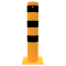 Bollard | steel tube  193 x 3,6 mm | yellow / black | For doweling | total height: 1000 mm | with welded steel cap